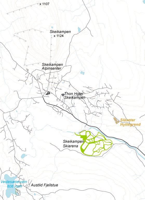 Oversiktskart over Skeikampen